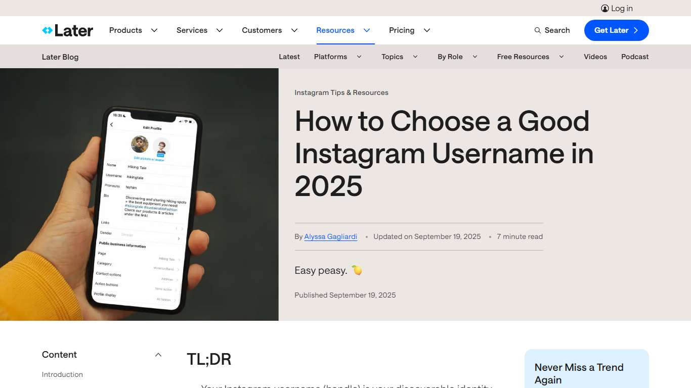 How to Choose a Good Instagram Username in 2025