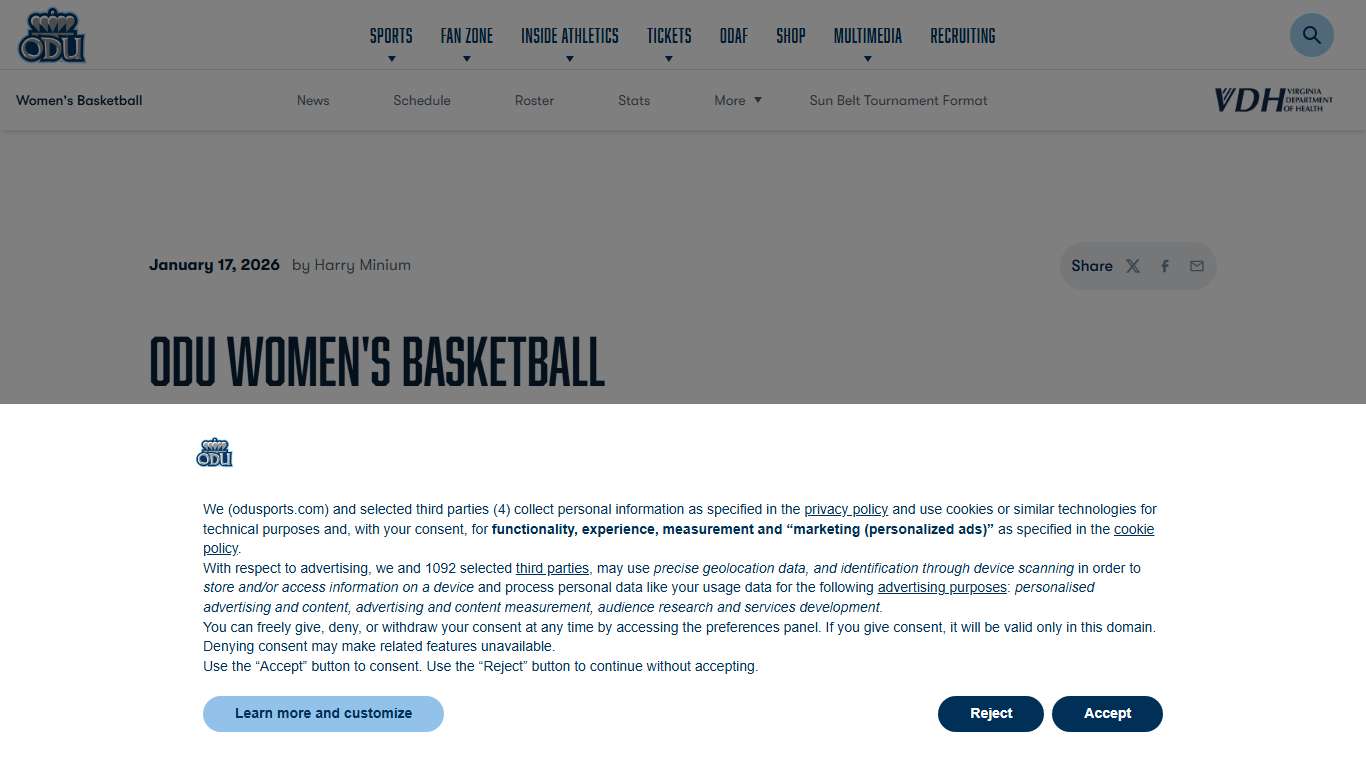 ODU Women's Basketball Honors its Historic Past, Then Edges Marshall in Overtime, 84-82 - Old Dominion Athletics